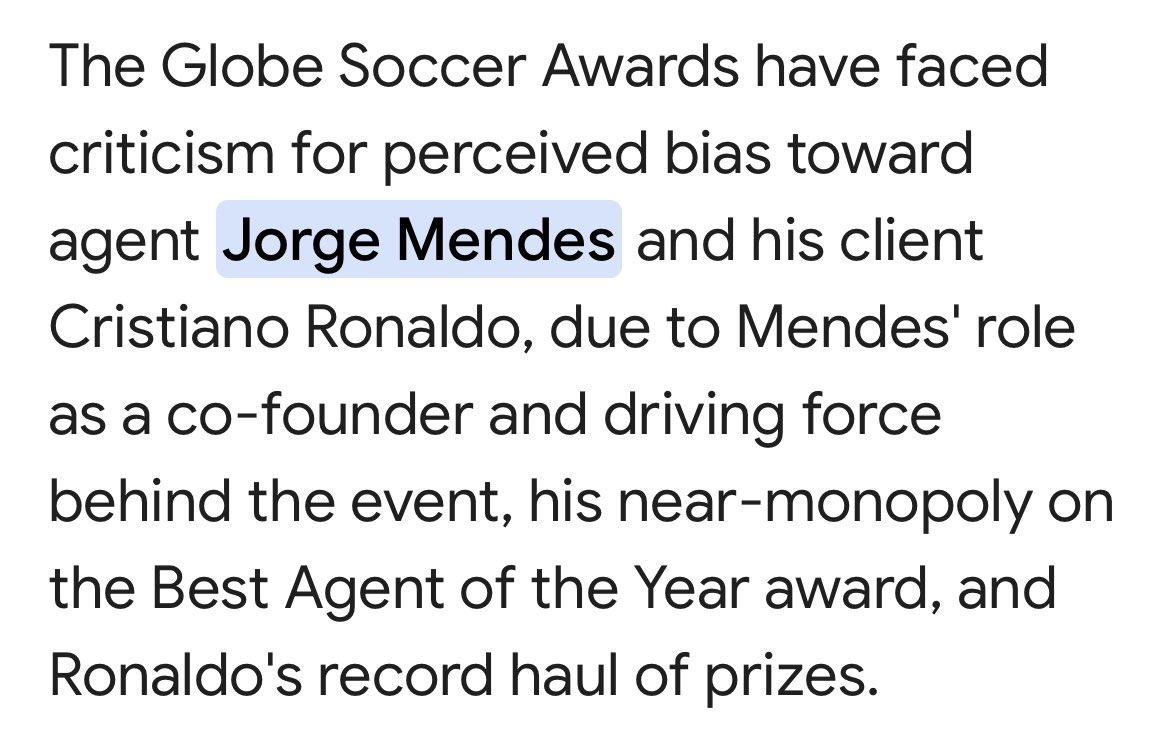 martyn_bailey's tweet image. How am I finishing 2025?

My son just blew my mind by telling me that Ronaldo’s AGENT INVENTED THESE AWARDS?!?!?

AND HE’S BEEN DOMINATING THEM FOR A DECADE???

He’s beating Messi 10-1 in the AWARDS his agent invented. 

I might actually feel sorry for Ronaldo for the first time.