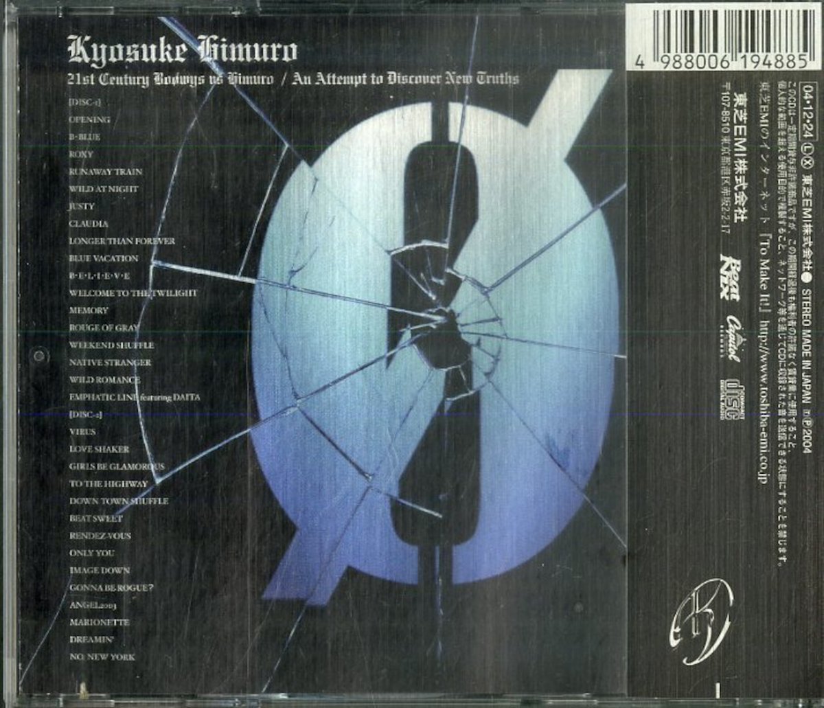 氷室京介」 21st Century BOOWYS vs HIMURO 2004年CD2枚組作品入荷しま