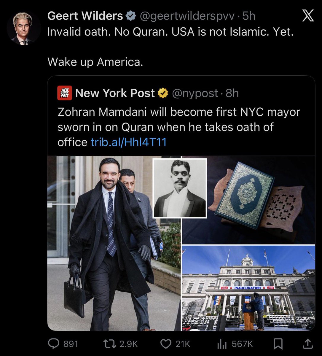 USA is not Christian. You can swear on whatever fucking book you want. You can swear on fucking Harry Potter