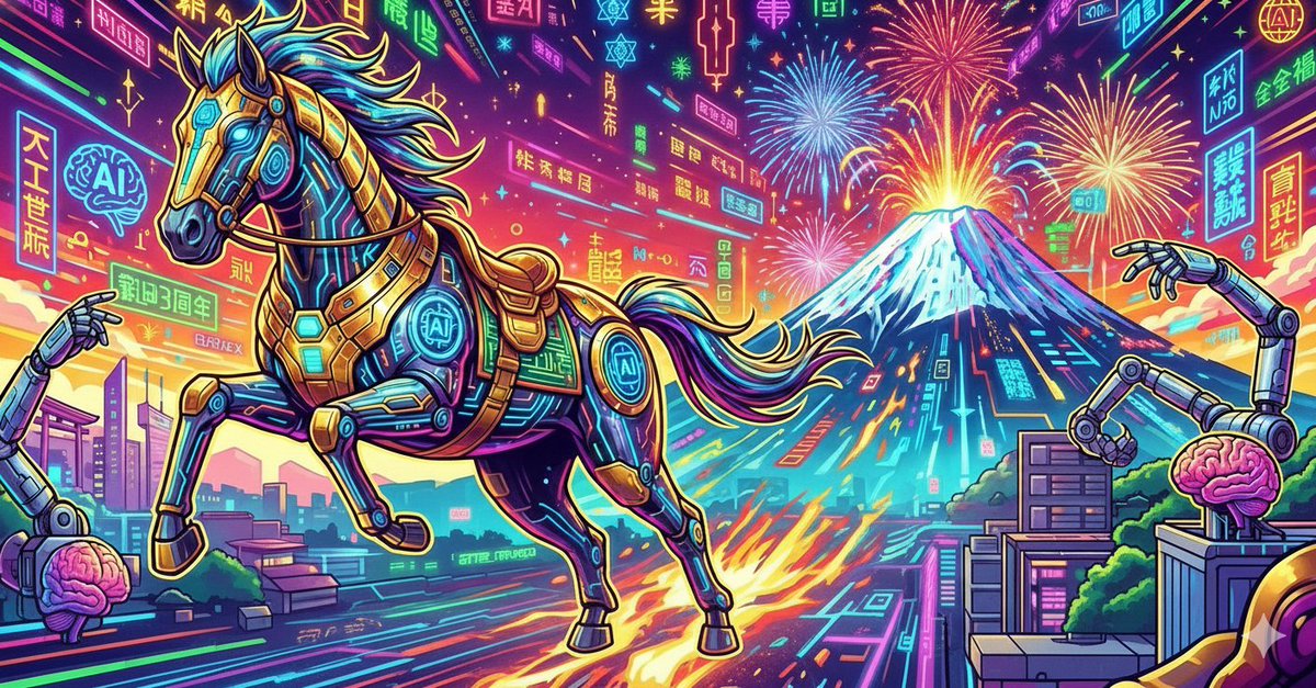 あけましておめでとうございます。
今年もよろしくお願いします。

今年はAIに捧げる年になりそう😳
AIで稼ぐぞー！

相場は一旦凹みそうなので、しばらく様子見で・・・。