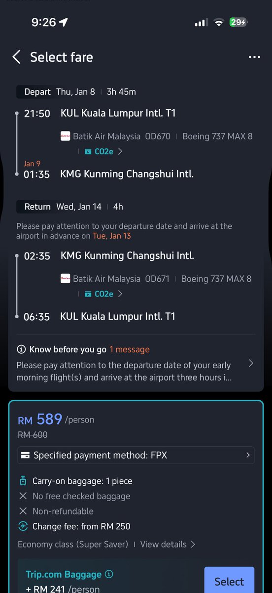 pmbrutiketmurah's tweet photo. Return flight ke Kunming RM589! 

Siapa free minggu depan, boleh terus beli tiket ini! 

Cepat beli 👉🏻 https://t.co/PTbflCqKAX https://t.co/EznZuGWNGL