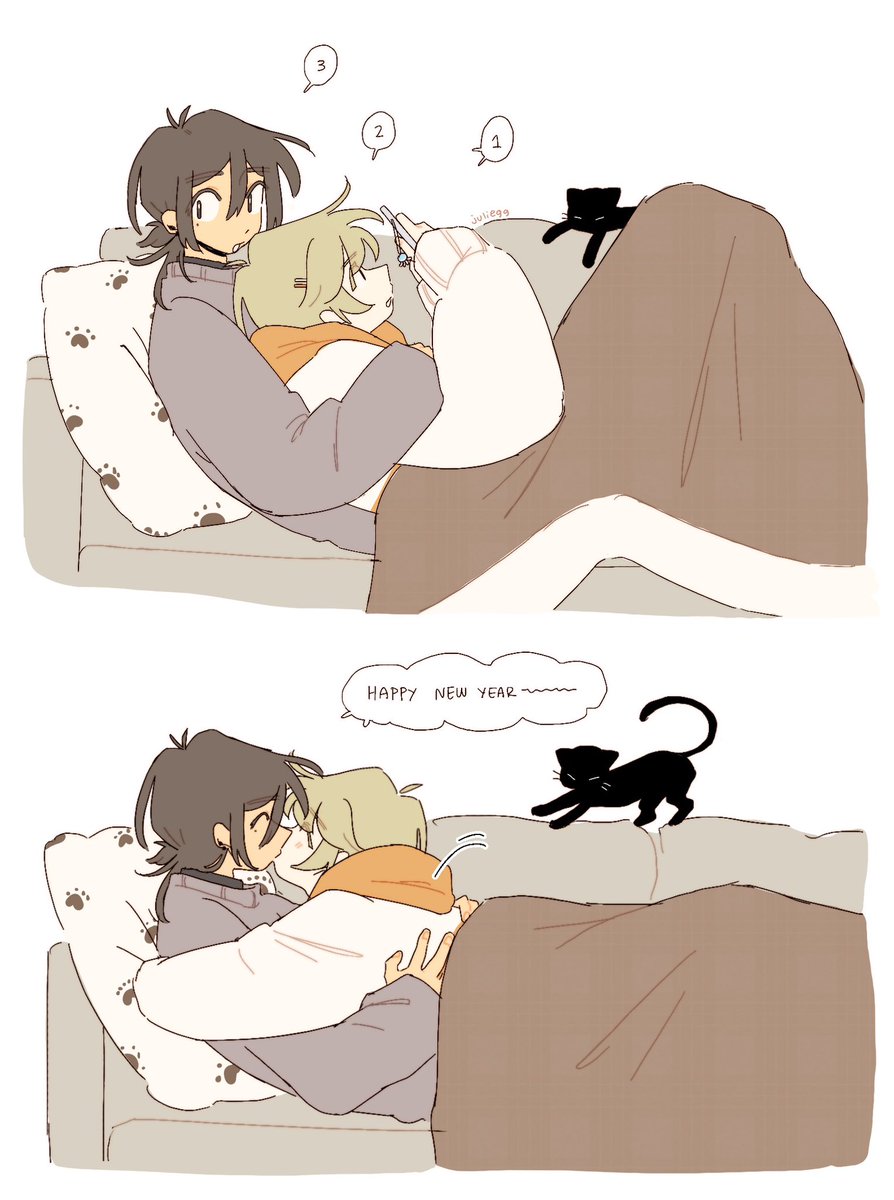 i'm also being lazy this new year, so here's my little sketch i could manage (о´∀`о) happy new year !!!!