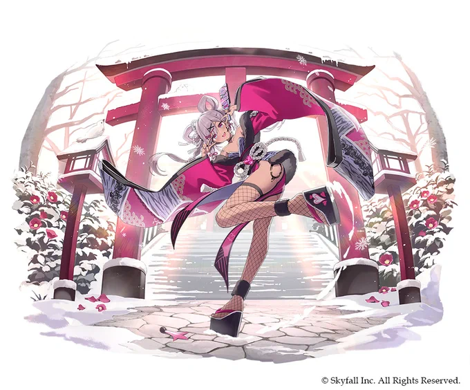 ポーカーチェイス『晴れ着2026-ラミィ・パラス』着せ替えを描かせていただきました!明けましておめでとうございます