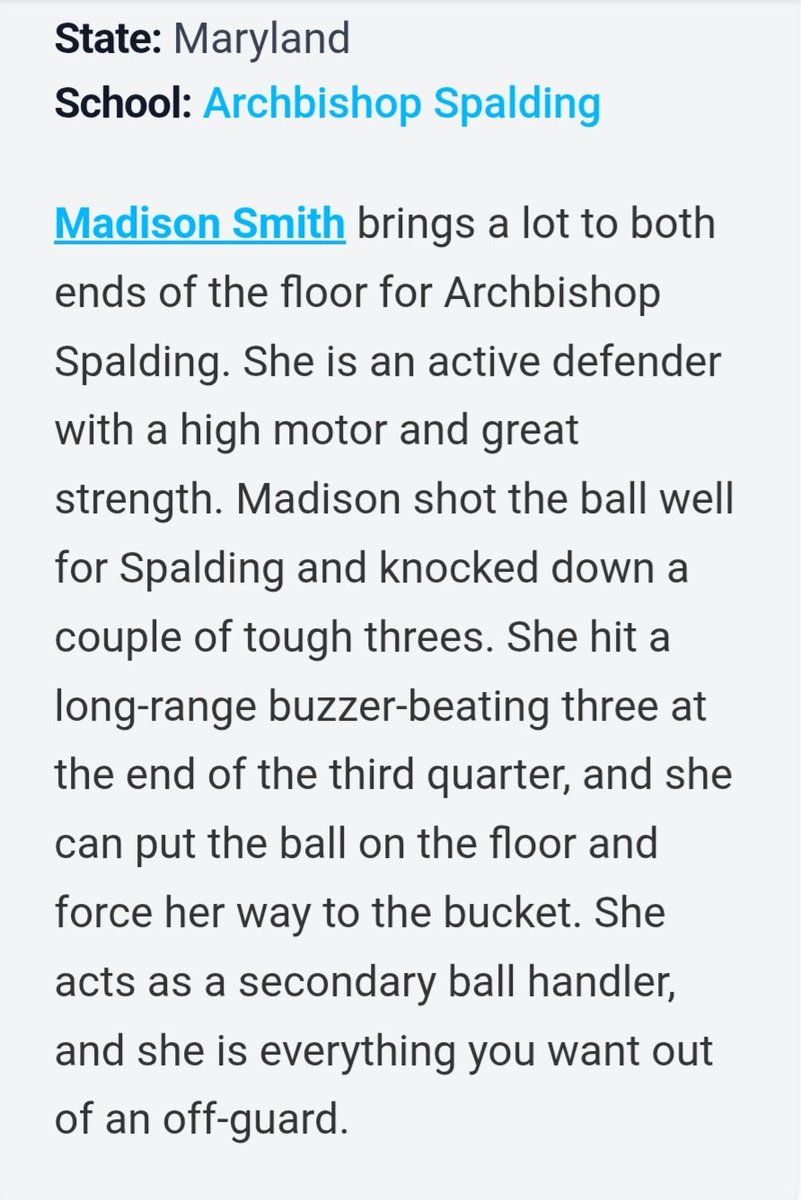maddie2valid011's tweet photo. Thank you @PrepGirlsHoops for the write-up. @mikemillsnc https://t.co/UCEv8ZV2Sn