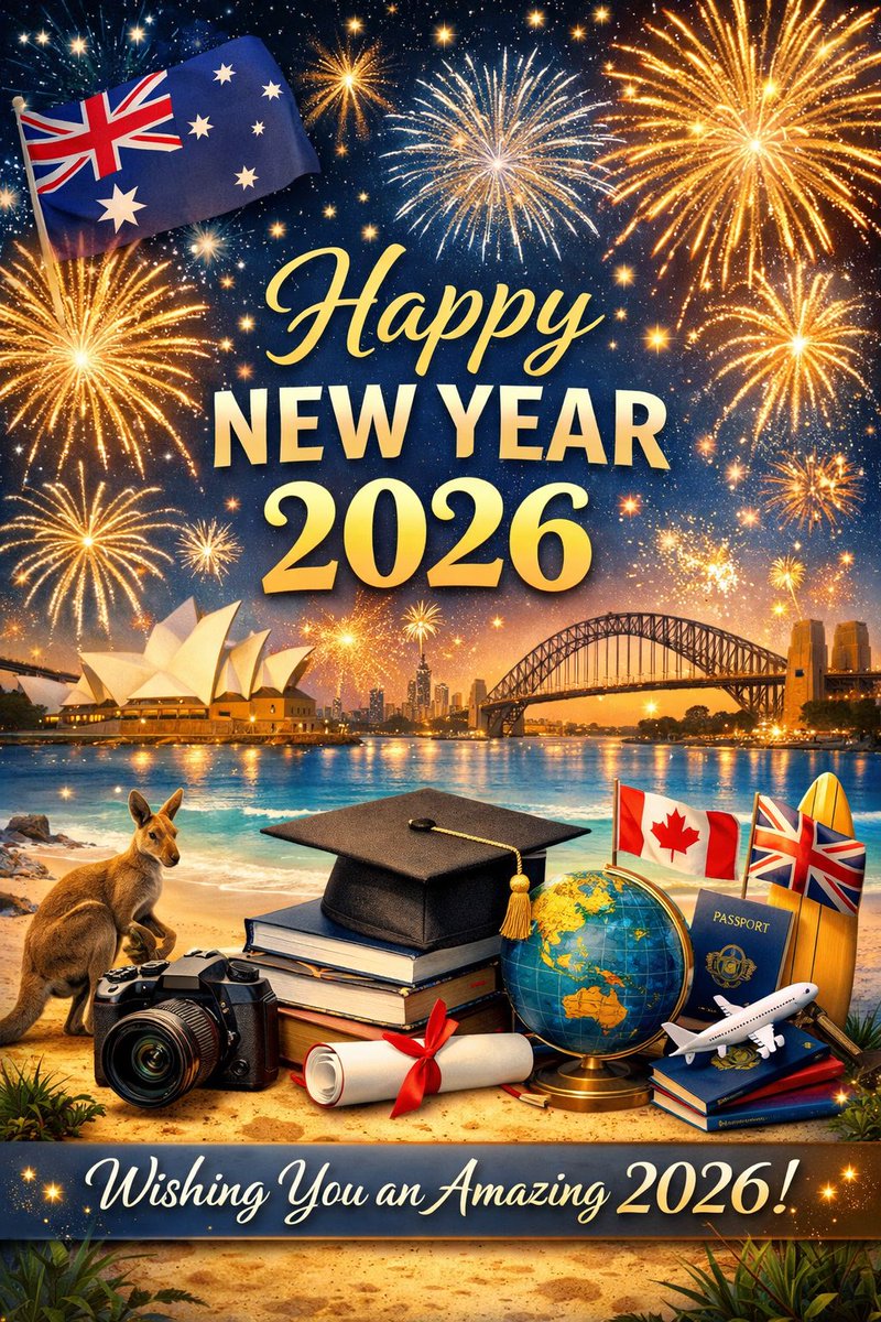 campuslifeau's tweet photo. Happy 2026!!! 🥳 🍾 🥂 https://t.co/7JOqbuKZeK