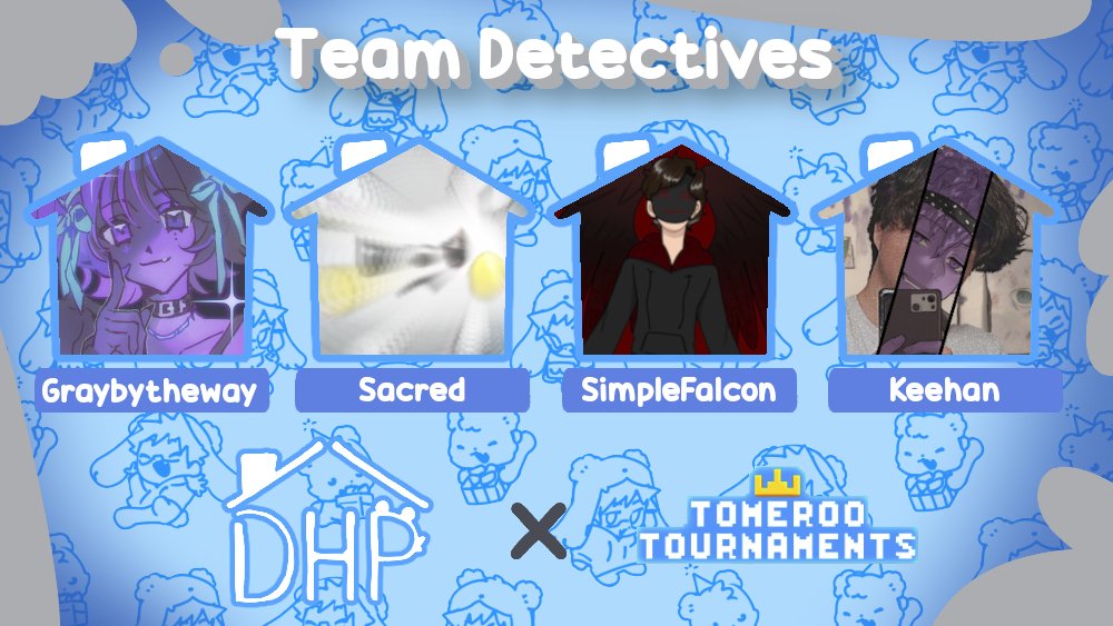 DaHouse_Panda's tweet image. DaHouse_Panda x Tomeroo Tournaments Birthday Event

Introducing Team Detectives! They're going to be solving the case! The case of why Gray says 67 like a gen alpha kid.

Featuring:
@Graybytheway 
@sacredcd7 
@simple_falcon 
@realKeehan

Tune in Live on Jan 4th at 3pm EST!