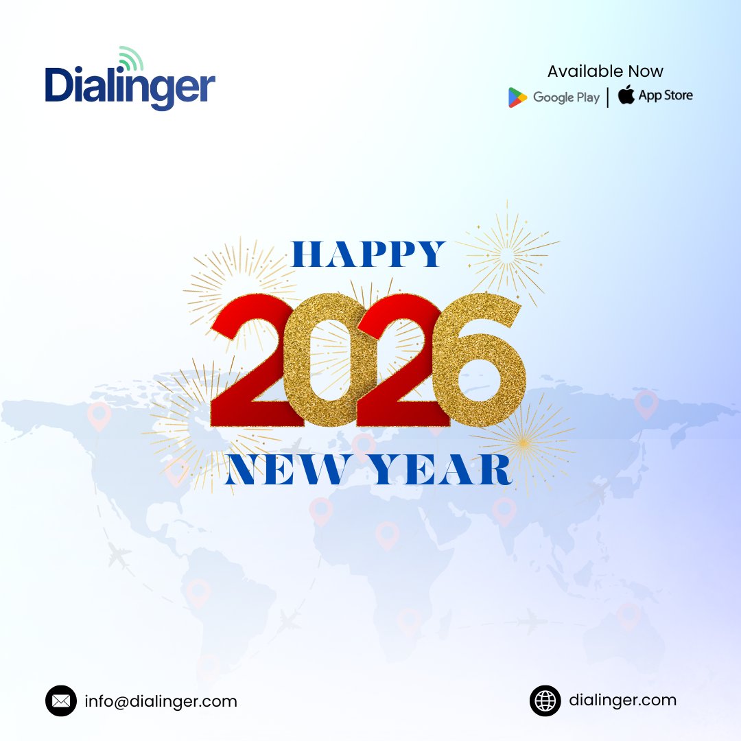 dialinger_'s tweet image. 𝐇𝐚𝐩𝐩𝐲 𝐍𝐞𝐰 𝐘𝐞𝐚𝐫 𝟐𝟎𝟐𝟔!
Ringing in 2026 with new connections &amp;amp; global conversations
Thank you for trusting Dialinger to power your calls across borders.
Here’s to seamless communication, growth, and success in the year ahead
#HappyNewYear #Dialinger #GlobalCalling