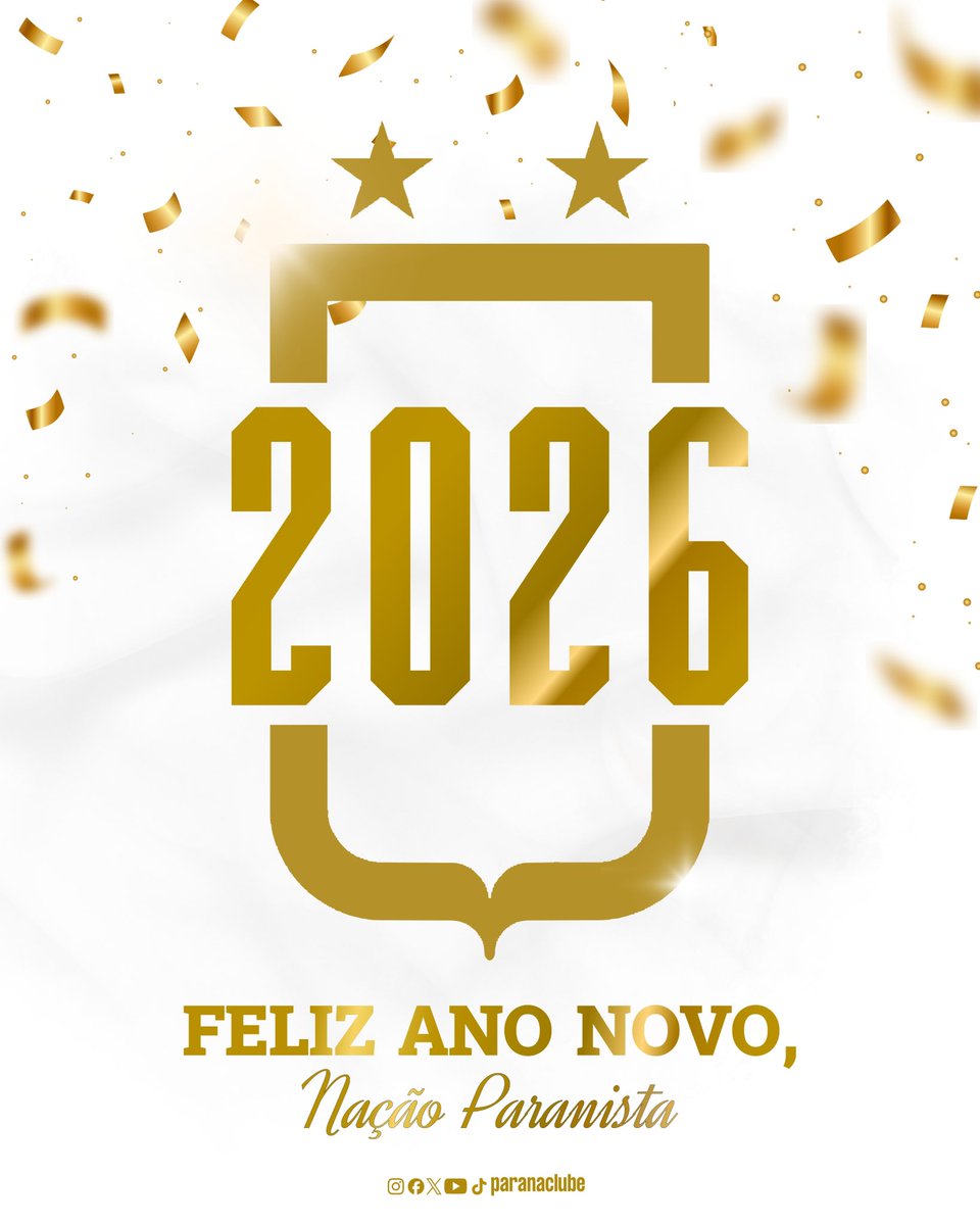 Um novo ano se inicia com as esperanças renovadas e a mesma união que semPRe nos sustentou.

Que 2026 seja um ano de trabalho e conquistas. Feliz ano novo à torcida que me apoia não importa a maneira! 🔴🔵

#TricolorDaVila #FelizAnoNovo