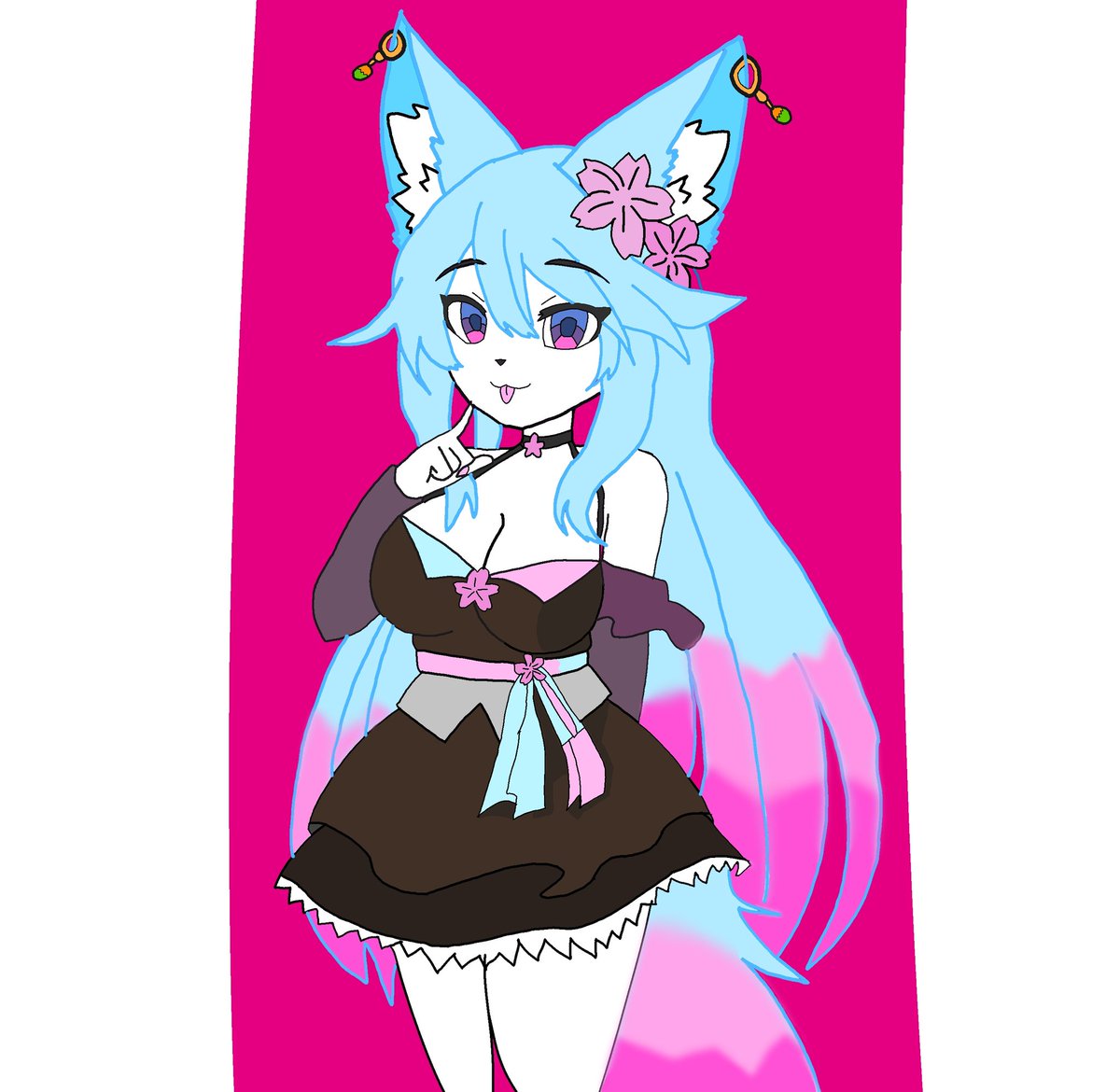 NeptuniaAstolfo's tweet photo. Took awhile but 

This is the Potara fusion of Wolfychu and Silvervale 

But you can call it 

Wolfyvale

@wolfychuuu @_Silvervale_ 

#SilvervaleFanArt #wolfychuart https://t.co/g29JS3NXEm