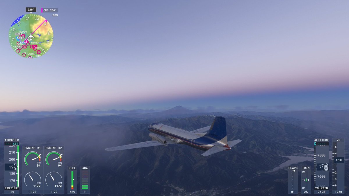 hako1ba_xbox's tweet photo. 父親にMSFS2024でYS-11のフライトを見せてあげたら喜んでました。
当時の話や機体の細かい仕組みや内装などの話が止まらないw
時間帯は今朝の初日の出の時間。
#MicrosoftFlightSimulator2024 #Xbox https://t.co/z22N4fzzmF