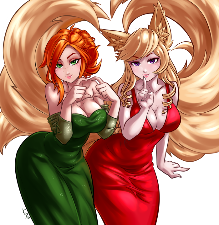 LadyFortune5's tweet photo. Happy New Year!
Ahri and Sarah are celebrating together, hope you doing so too, with your beloved ones! #starguardian #sahri #missfortune #ArtofLegends #LeagueOfLegendsFanArt https://t.co/wVriozYTXR