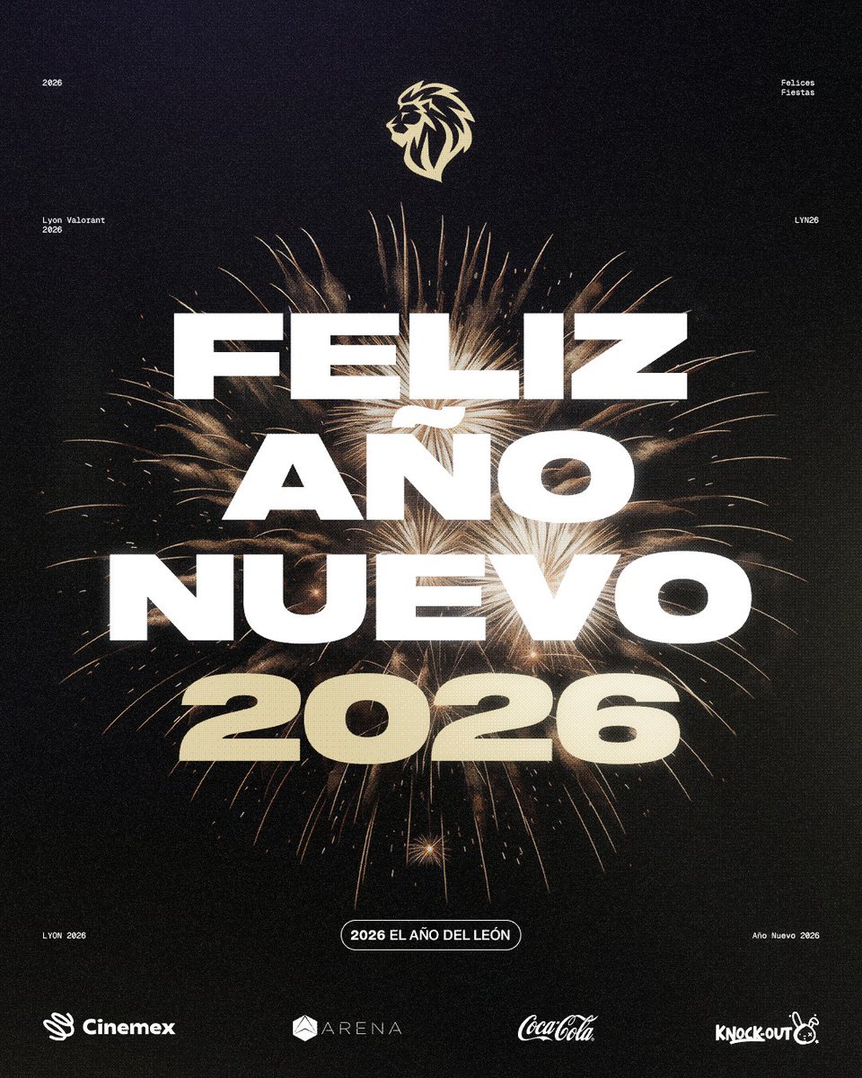 Prepárense porque el 2026 va a ser el año del león 🦁 

De parte de todos los que hacemos LYON les deseamos un feliz año 2026. 

Les deseamos el mayor de los éxitos en todo lo que se propongan en este año que está llegando. Recíbanlo con toda y de forma segura 🥰