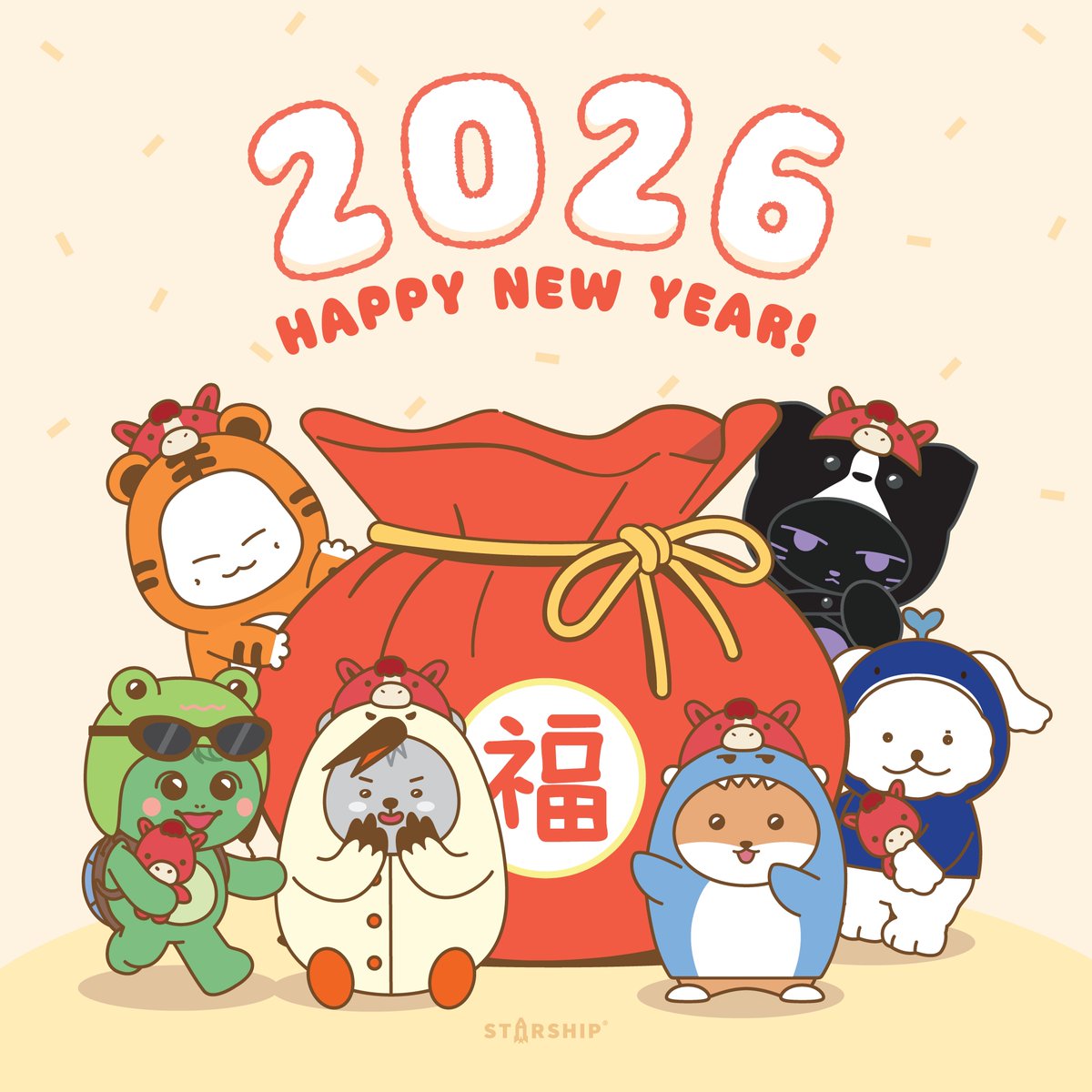 𝗠𝗢𝗡𝗠𝗨𝗡𝗚𝗖𝗛𝗜 𝗫 🎁
2026 HAPPY NEW YEAR 🙇🏻

다그닥 다그닥
붉은 말의 해 🐎
몬뭉치엑스와 함께 맞는 
두 번째 새해도 모두 행복하세요♥️

#배통이 #멍꼬 #햄슥이_햄상이 #채부기 #만랭이 #냥균
#몬뭉치엑스 #MONMUNGCHIX #MONMUNGCHI_X