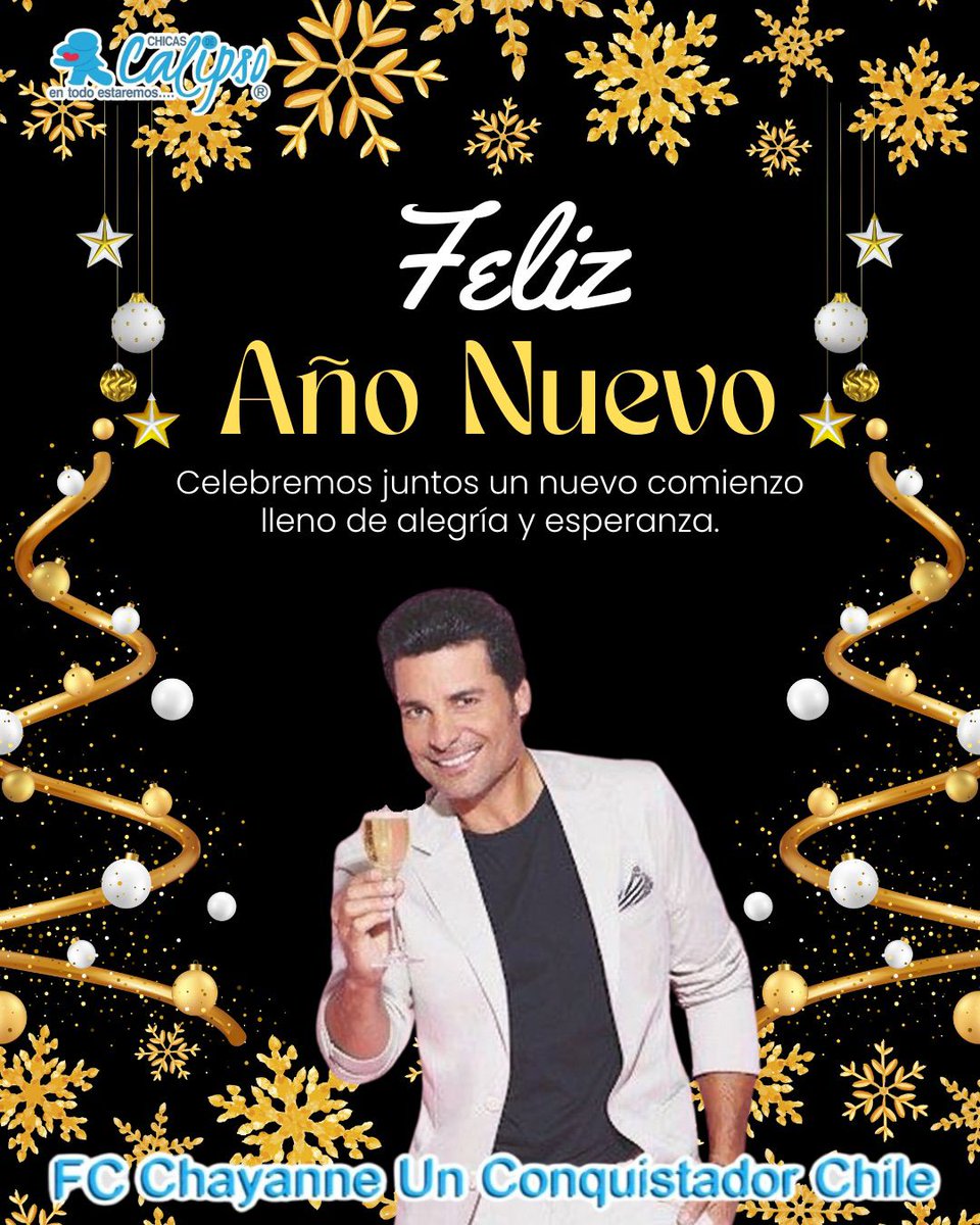 Feliz año querido <a href="/rodolfocarter/">Rodolfo Carter 🇨🇱</a> esperando que este año 2026 este lleno de año y bendiciones y se cumplan todos sus deseos un abrazo desde mi querido #Talcahuano ⛴️ 
<a href="/CHAYANNEMUSIC/">CHAYANNE</a> 
<a href="/CHICASDECALIPSO/">Fans Club Chicas de Calipso 🇨🇱</a>