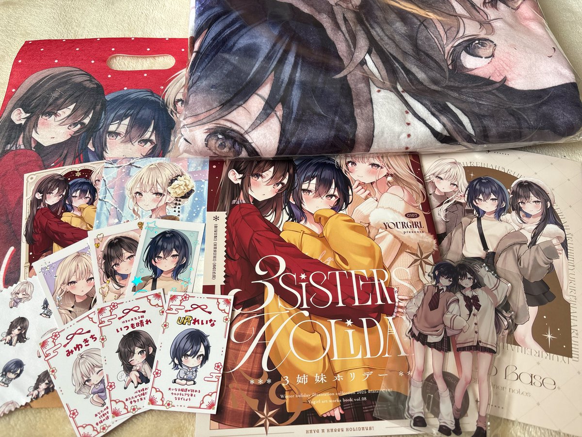 るび様 クロエ モコモコ ブランケット コミケ コミケ戦利品！ ゆがー先生(@yugirlpict )の新刊セットとブランケット