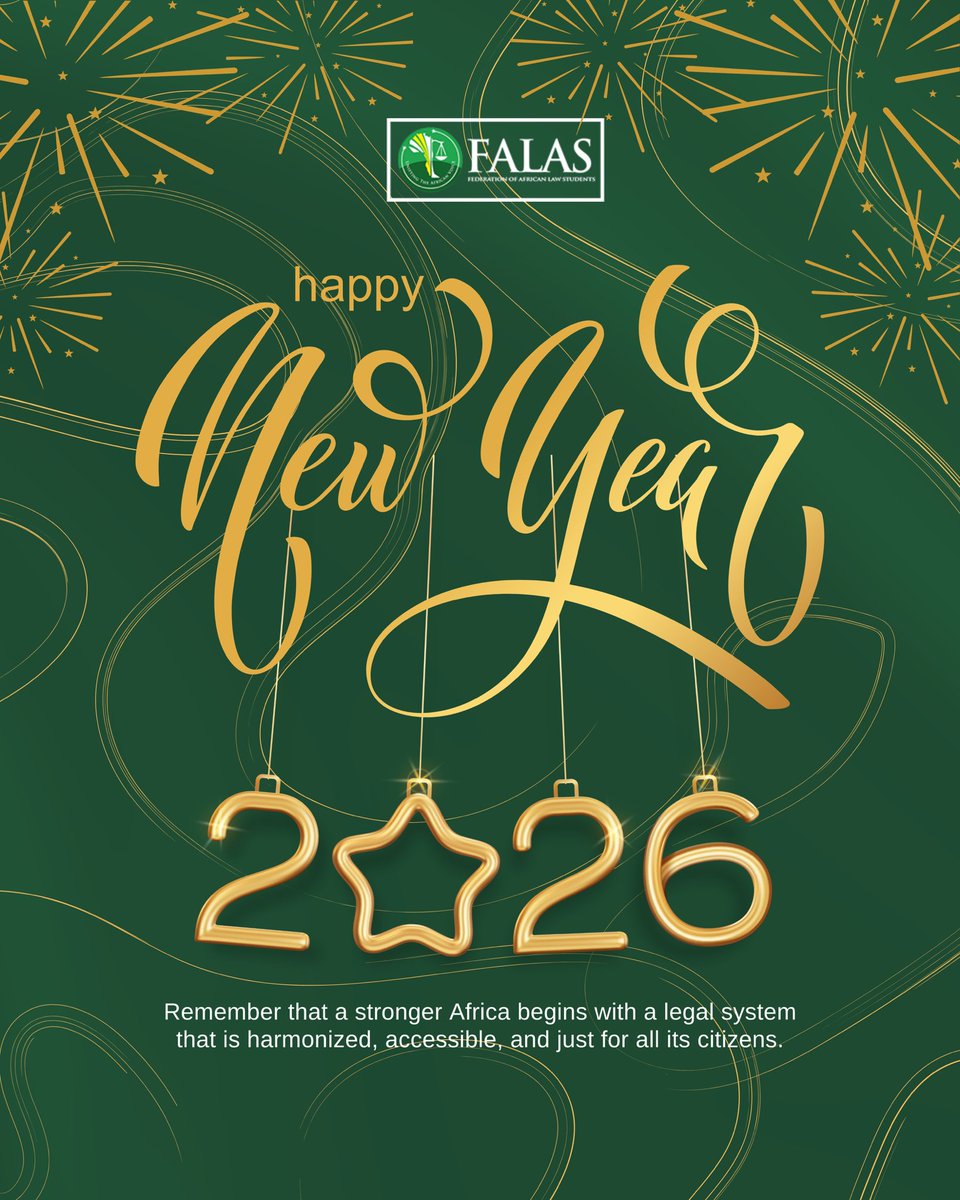 FALAS_Official's tweet photo. ✨Happy New Year! ✨

The International Executive Council of FALAS warmly welcomes you all to the new year with renewed hope, purpose, and commitment.

Cheers to new milestones, greater impact, and shared progress in the year ahead!✨

Signed
International Executive Council 25/26 https://t.co/76zJfIO9pe