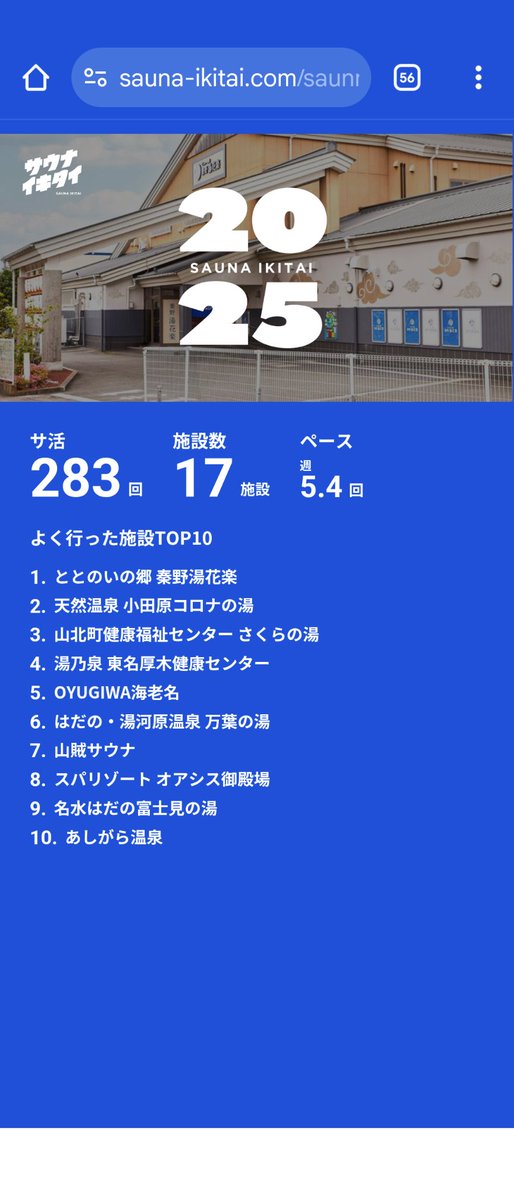 aki3mpv's tweet photo. 2025年サ活  今年も1年サウナEnjoyする事ができました。
2026 年も宜しくお願い致します♨️ https://t.co/Dl2VcWCKuf