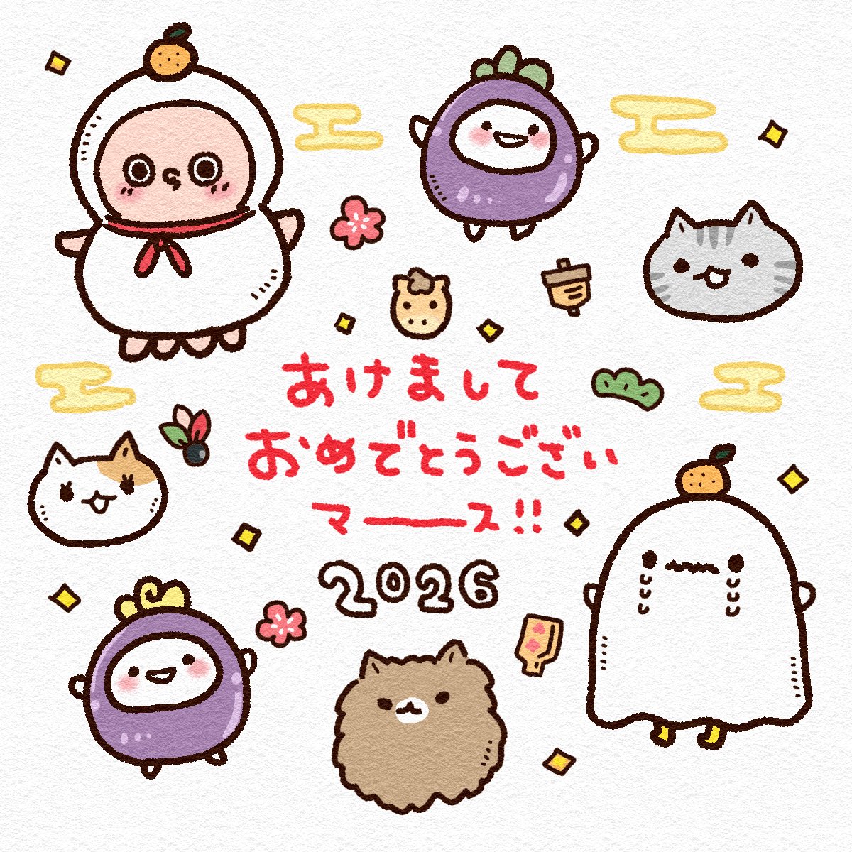 _chiiman's tweet image. 🎍🐴 2026 Happy New Year🫏🎍
今年もよろしくお願いいたします🎉
イラストも漫画もたくさん描きたいです💪