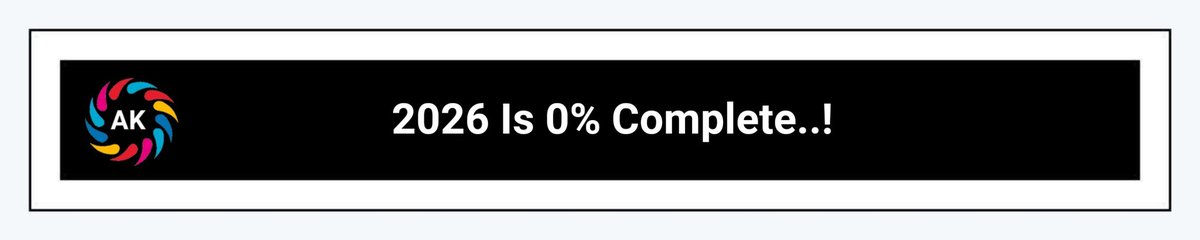 2026 Is 0% Complete..!
#HappyNewYear2026