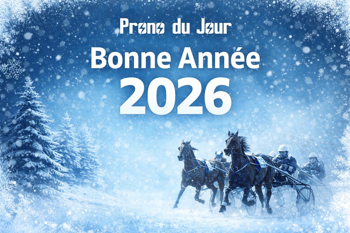 Pronos_du_jour's tweet image. Très belle année 2026 à tous ! De la réussite, du plaisir dans le jeu, et surtout une excellente santé.