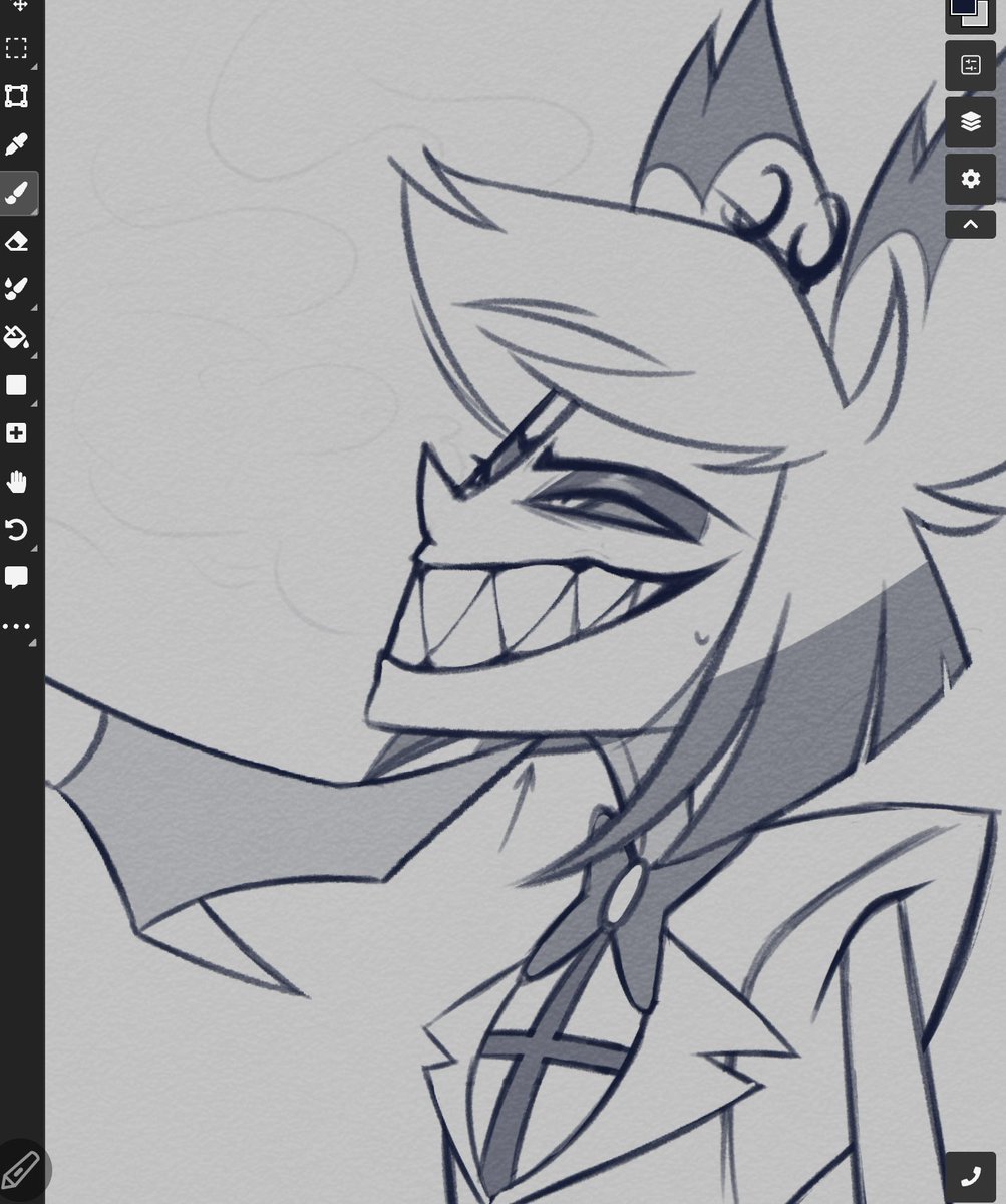 i think he’s very interesting to draw 🦌 (wip) 

#Alastor #HazbinHotel