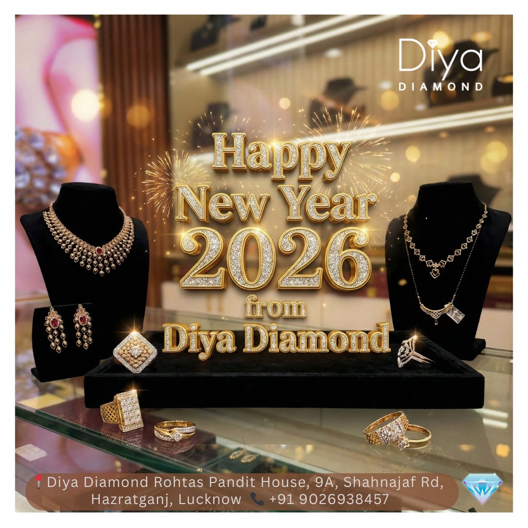 diyadiamon18002's tweet image. 🎉 Happy New Year from Diya Diamond 🎉 
 
#HappyNewYear2026 #DiyaDiamond #NaturalDiamondJewellery #DiamondJewellery #SparkleWithDiamonds #LuxuryJewellery #LucknowJeweller #Hazratganj