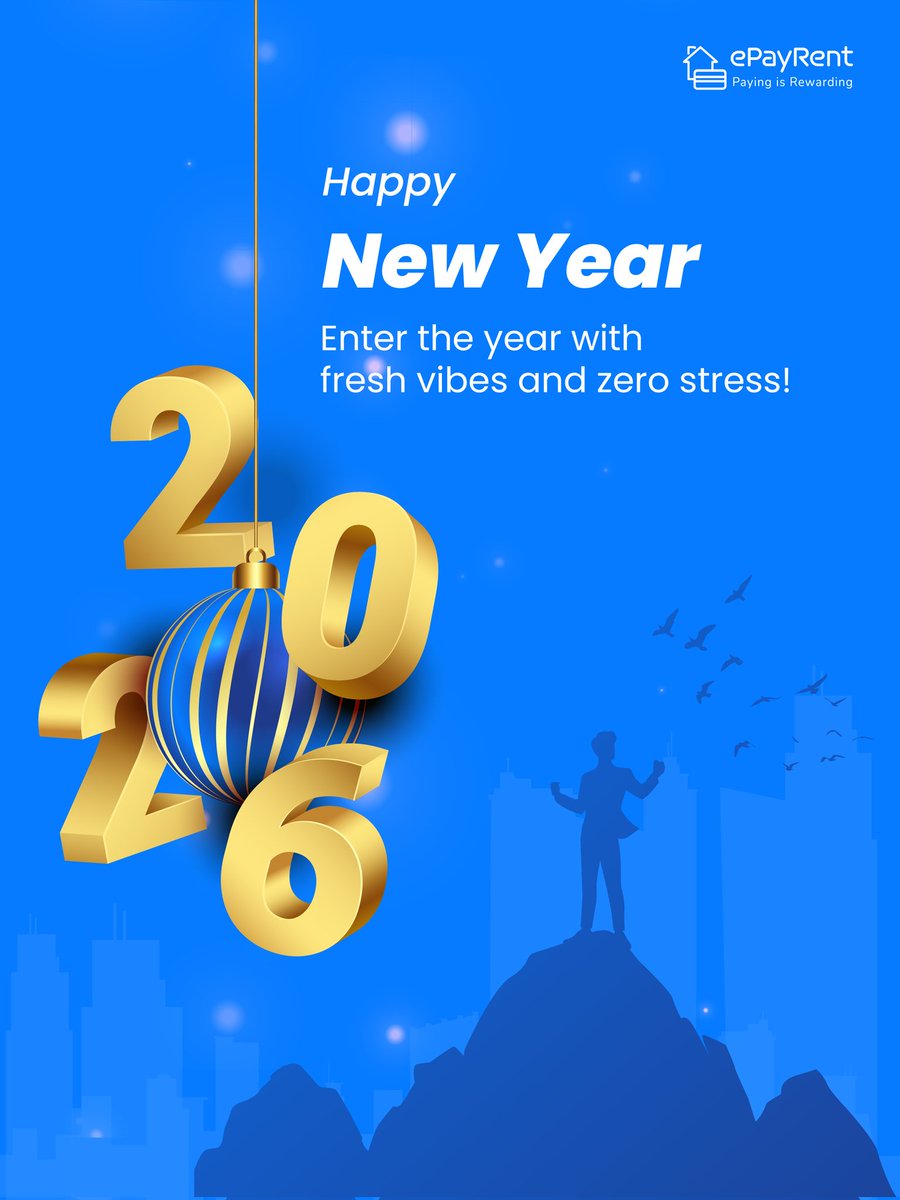 ePayRent_INDIA's tweet photo. Step into 2026 with confidence in your financial journey.

Wishing you clarity, growth, and prosperity in the year ahead. 🎉

#ePayRent #Fintech #NewYear #2026 https://t.co/6h7XmXw04T