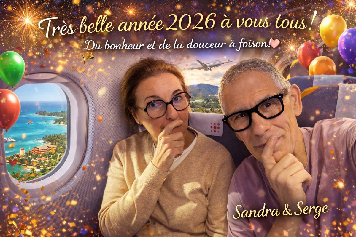 sergelotz's tweet image. À tous, et avec beaucoup d’espoir pour un avenir plus heureux et moins anxiogène dans le monde,nous vous souhaitons une belle et heureuse année 2026 ! À votre avis, quelle sera (à date) notre prochaine destination voyage ? #BonneAnnée2026 #BonneAnnée