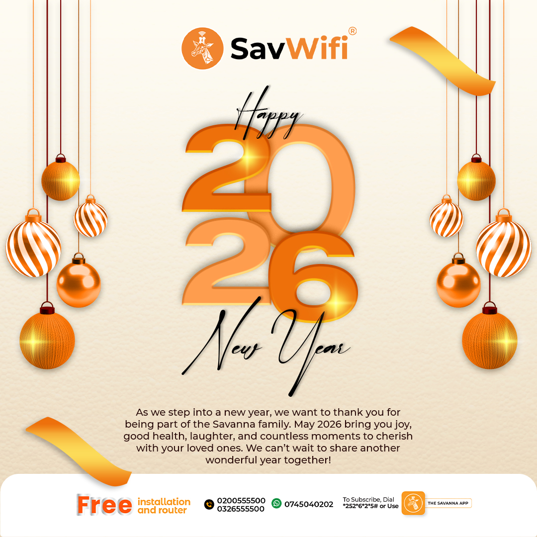 SavannaFibre's tweet image. HAPPY NEW YEAR🎈 🎇
Thank you for being part of the Savanna family.
#HappyNewYear2026 
#SavWifi 
#FastInternet