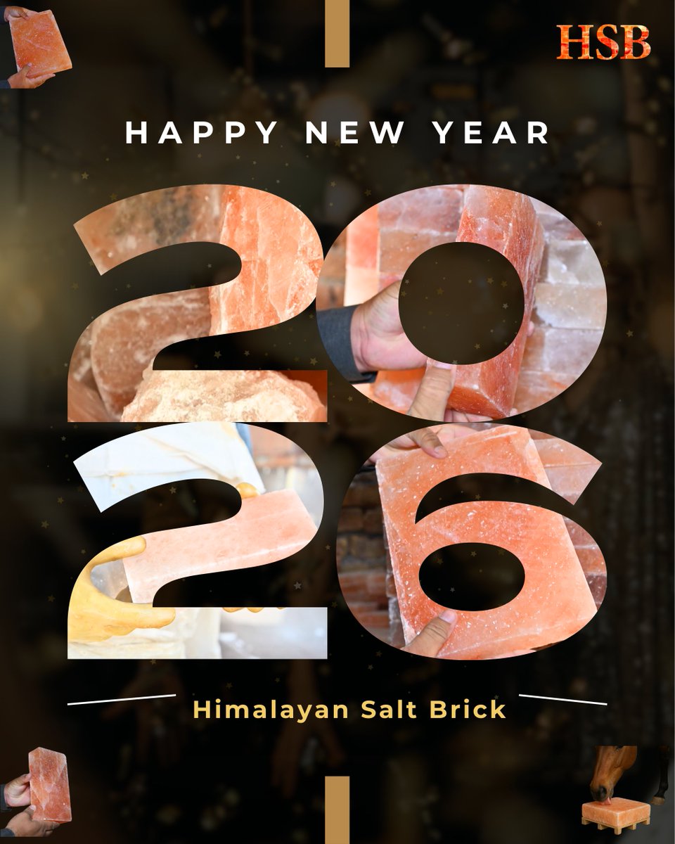 BrickHimalayan's tweet photo. Happy New Year from Himalayan Salt Brick! ✨

Wishing you a year filled with health, success, and strong beginnings. Thank you for trusting Himalayan Salt Brick for quality, purity, and reliability.

Stay solid. Stay successful.
— Himalayan Salt Brick
https://t.co/9y9Ex6Nkvx https://t.co/VnVK3xZoGB
