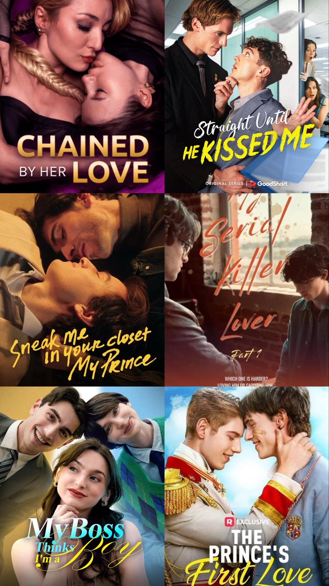 lovelightwings's tweet photo. Vertical Dramas — now by far the strangest thing(s) i watched this year were those tiktok ad series? theyre so bad but soooo addictive and they got my ass bc they showed me a sapphic bdsm one first and then i got into the others but here are the ones that stood out to me https://t.co/SQzNDFkJze