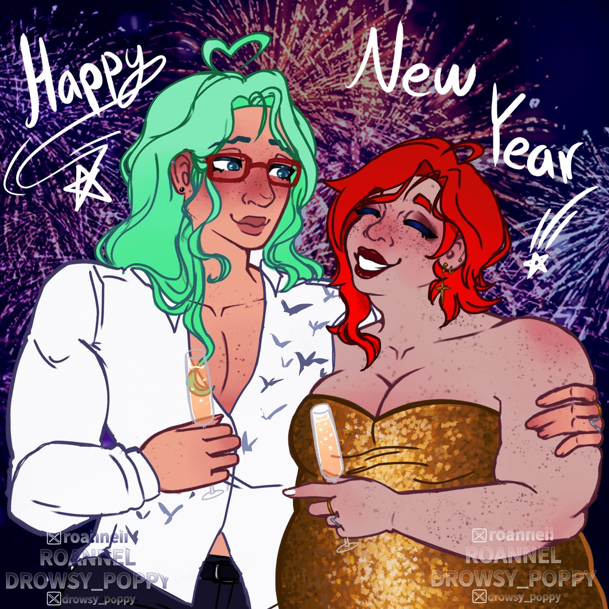 Drowsy_Poppy's tweet image. i'm a lil late but happy new year from seaglass!!