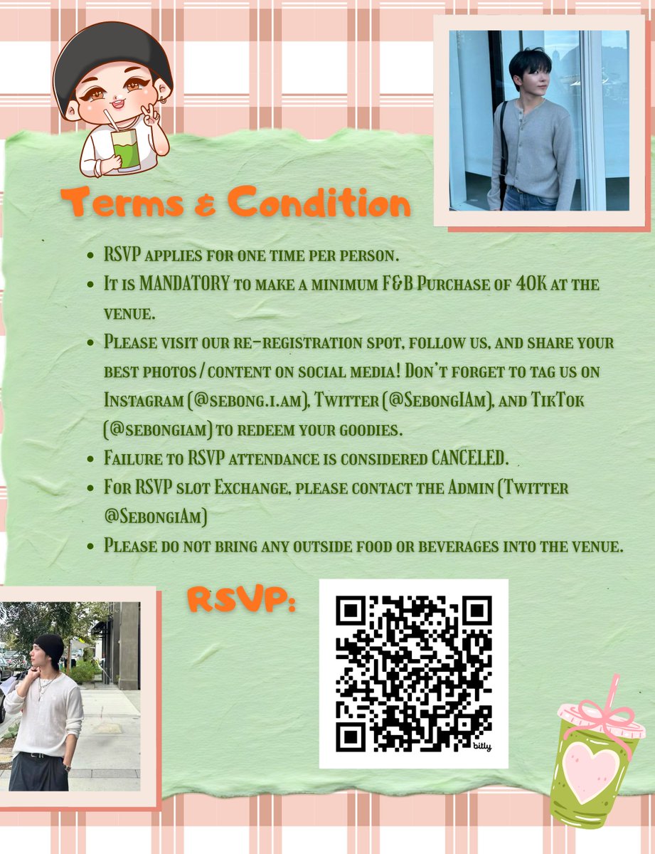 SebongIAm's tweet image. ✨A little café date to celebrate Joshua &amp;amp; Seungkwan Birthday ✨

🗓️: Saturday, 10 January 2026
🏡: Sinom Coffee &amp;amp; Space
Jl. Bugisan Selatan No.95, Bantul, Yogyakarta
🕰️: 14:00-17:00 WIB

FREE ENTRY Exclude F&amp;amp;B (min F&amp;amp;B Purchase of 40K at the venue)

RSVP: bit.ly/SaturdatewithB…