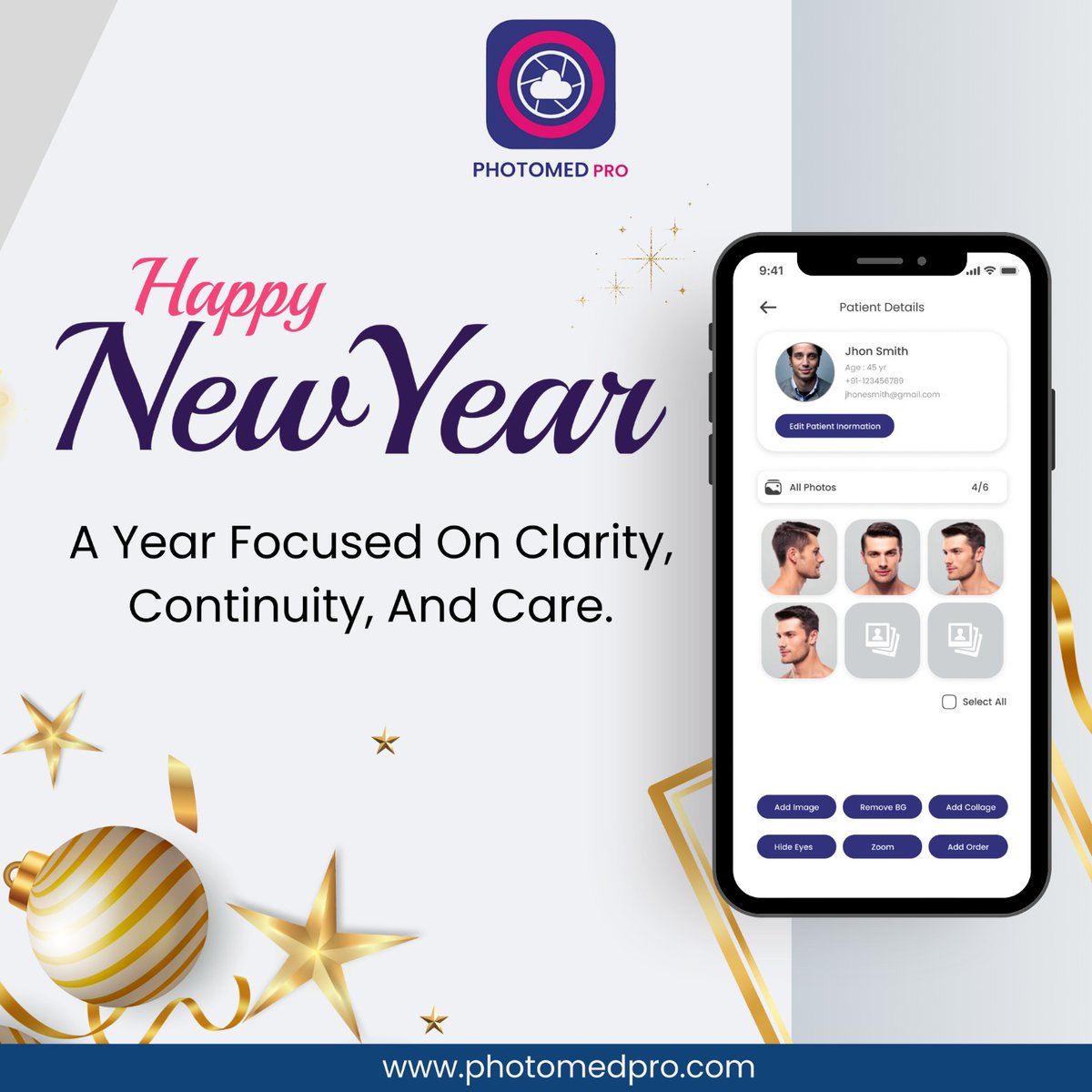 PhotoMed_'s tweet image. As 2026 begins, it’s a time to reflect on how patient images are handled in everyday clinical practice.

Clarity and continuity start with responsible image management.

Wishing healthcare professionals a focused New Year.

#HappyNewYear2026 #HealthcareProfessionals #PhotoMedPro