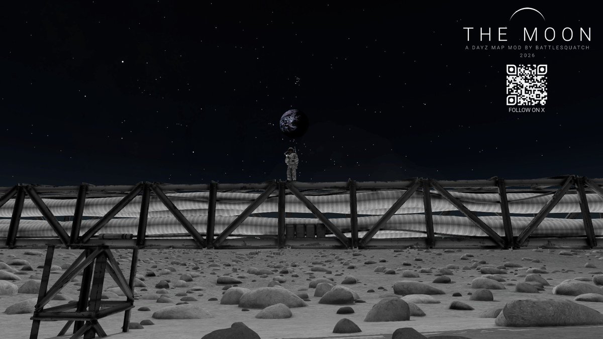 A little man under a big planet, on the moon. #DayZ #moonmap #talentfordayz