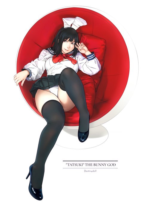 イラストフォルダ見てたらたつき神ファンアートも椅子が日の丸っぽくて新年感あるなとか思った(ただし兎年限定感もある) 