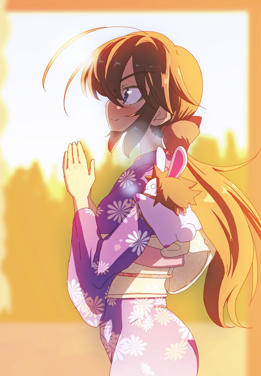 初詣するお銀さん🐰