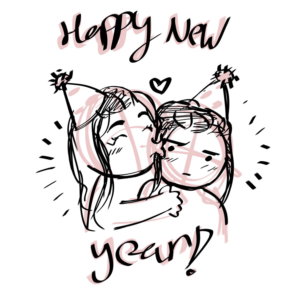 lindelthursday's tweet photo. Happy new year! We both wish you all a happy 2026 <3 https://t.co/DQi8S1IeZa