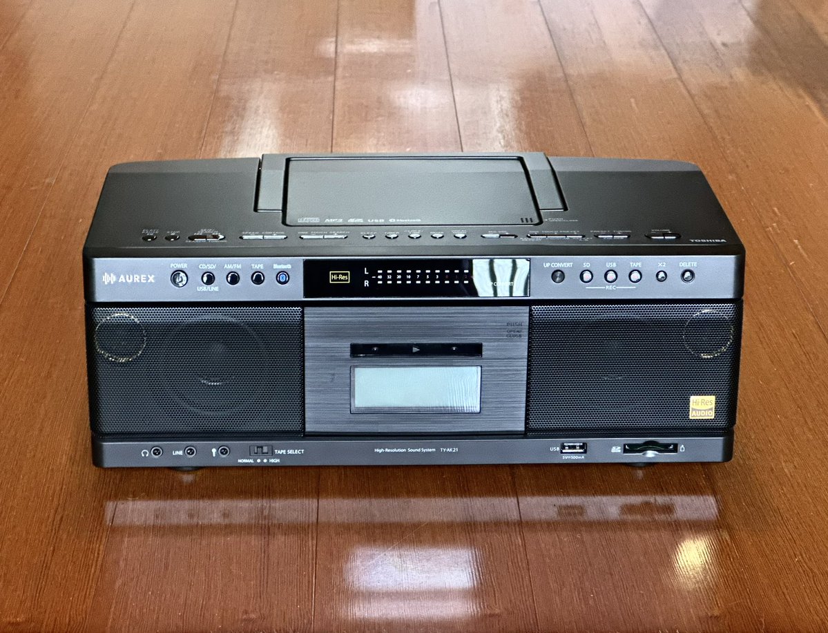 TOSHIBA AUREX TY-AK21 黒 Amazon.co.jp: 東芝 CDラジカセ ブラック TY-AK21 SDカード32GB付き 2