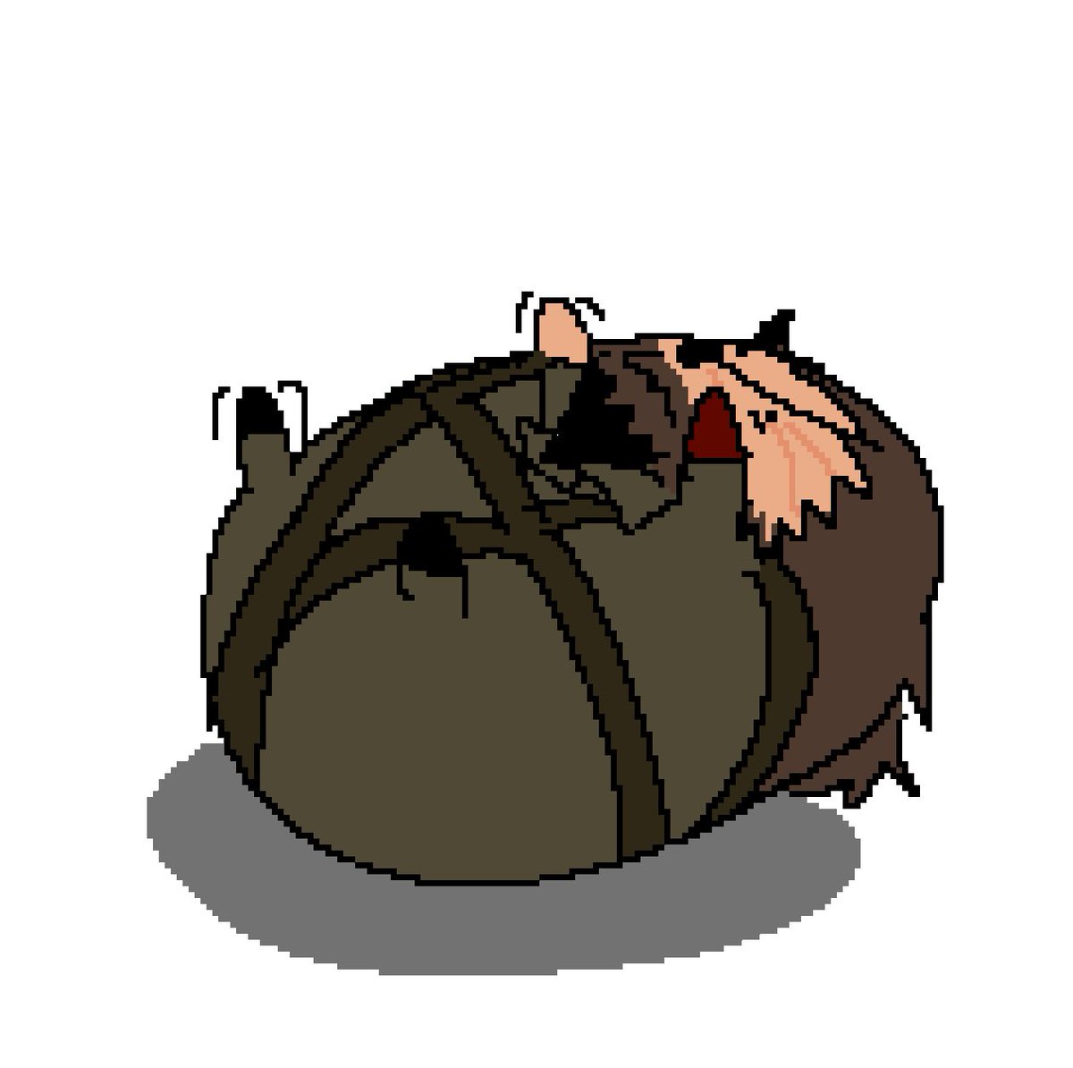 milktst's tweet image. He can’t get back up : (