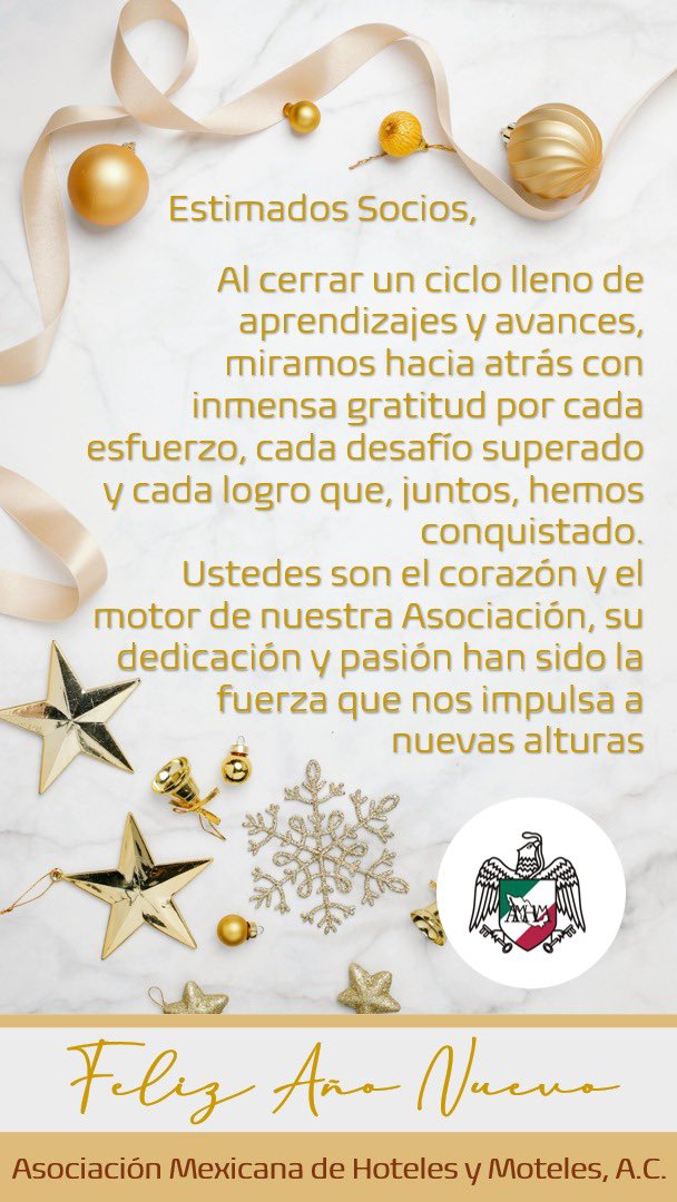 amhm_oficial's tweet photo. Feliz año nuevo, bienvenido 2026 
Un abrazo cordial estimados socios. https://t.co/EVHhAJ3Q4e