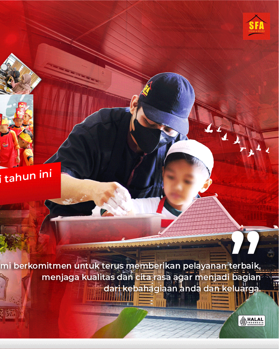 Terima Kasih untuk Setiap Cerita Bersama SFA ♥️

Setiap kunjungan, tawa, dan waktu makan bersama kalian adalah bagian penting dari perjalanan SFA tahun ini. Terima kasih sudah mempercayakan momen kebersamaan keluarga, teman, dan orang terdekat bersama kami.

#SFASteak