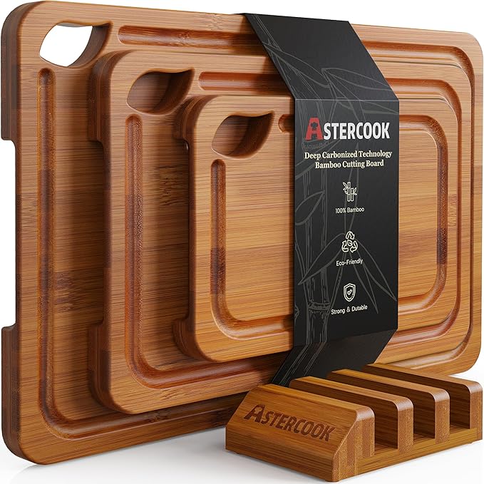 DealLabHQ's tweet image. 🤔 Looking for a versatile cutting board? Try Astercook’s deep-carbonized bamboo board with juice grooves, reversible design &amp;amp; stylish wood stand. Perfect gift for any kitchen!
🔗 Get yours: amzn.to/48TgW3V