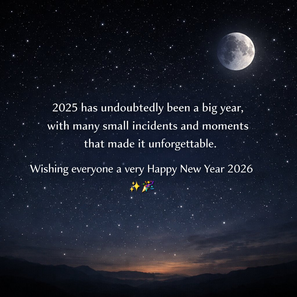 adithya3907's tweet photo. 2026 gonna be a great year! 😎 https://t.co/fYxJ6AeZc4
