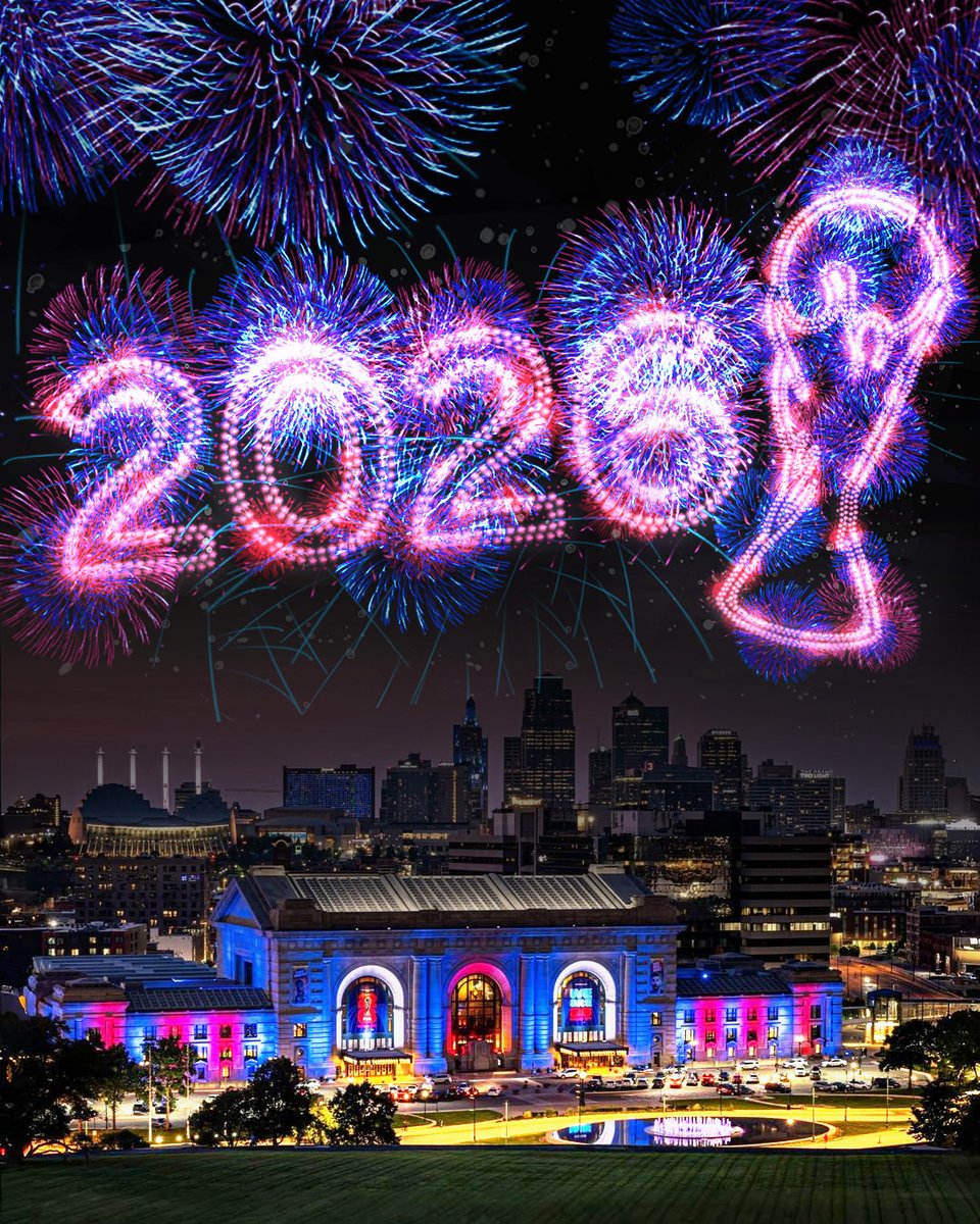 FWC26KansasCity's tweet image. Here's to 2026, the year Kansas City welcomes the world. ❤️ 🌎