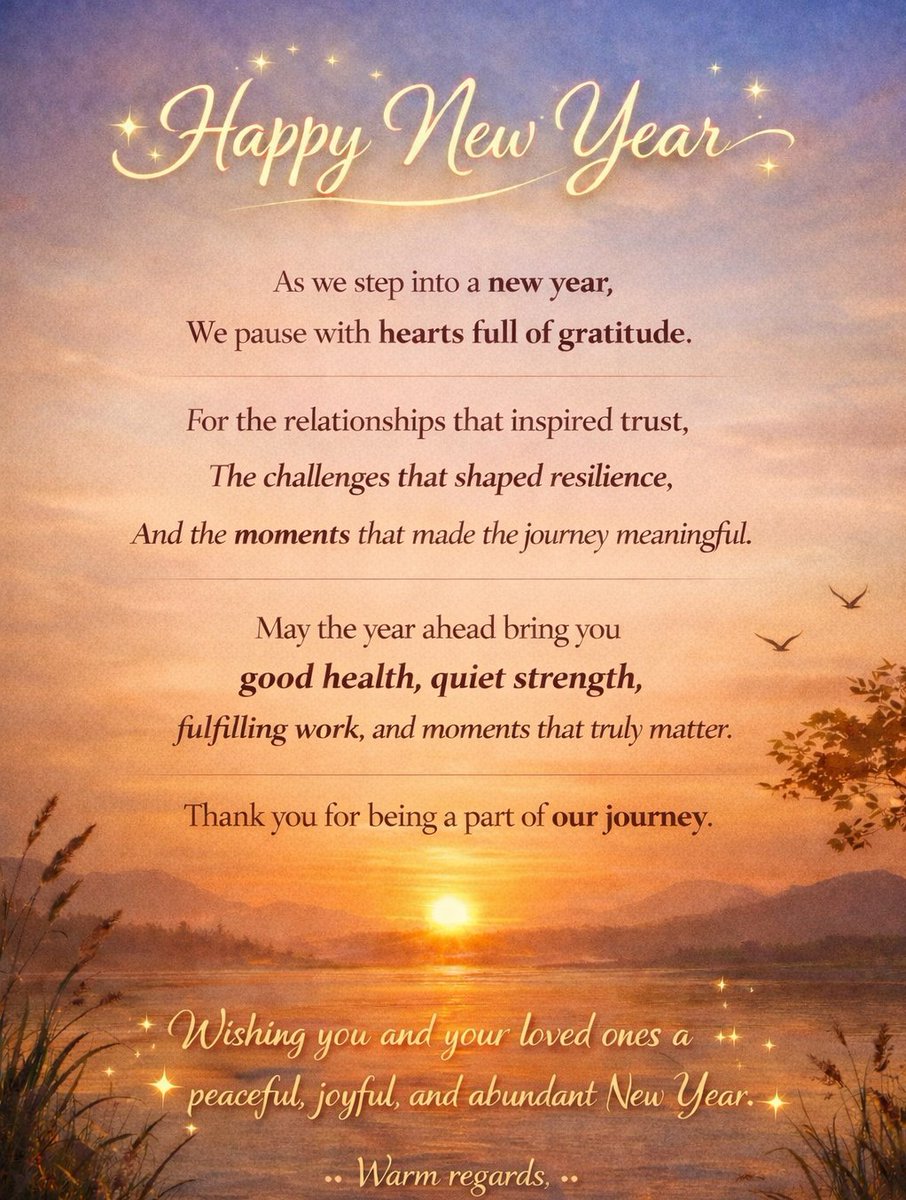 rakeshgim78's tweet photo. Wishing everyone a happy,joyful,blessed 2026 https://t.co/MtnhpN6liA