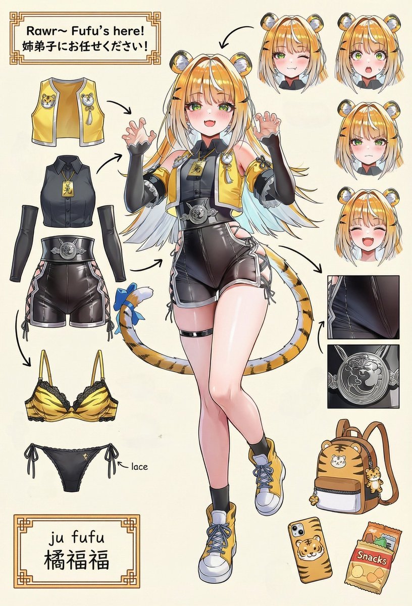 フーフー / ju fufu / 橘福福 (zzzero)
ふーふーが可愛い理由・・・🐯
SFW illustration