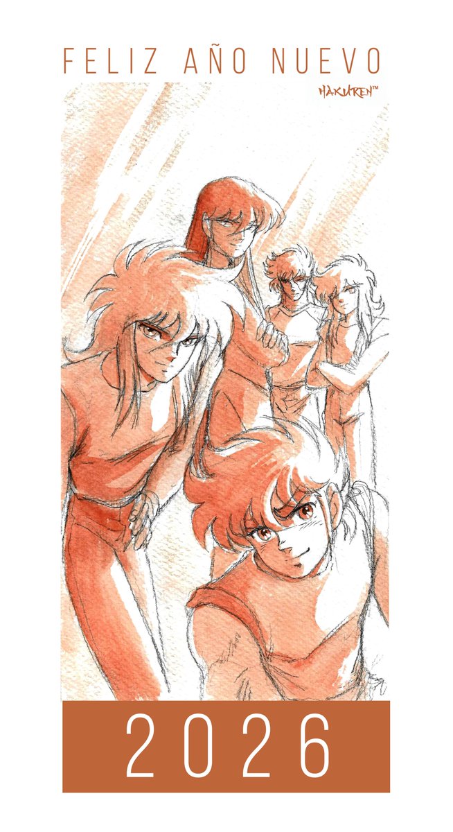 ¡De parte de todos en Hakuren, les deseamos un Feliz Año Nuevo 2026! 

#Hakuren #SaintSeiya #聖闘士星矢 #Illustration #HappyHolidays #HappyNewYear