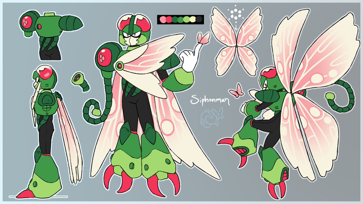 #MegaManDO #DesignARobotMaster 
Robot Master Design: Siphon Man! 
Very gentle outside of battle, he believes that anyone can change.
Pen name: PeAHAW