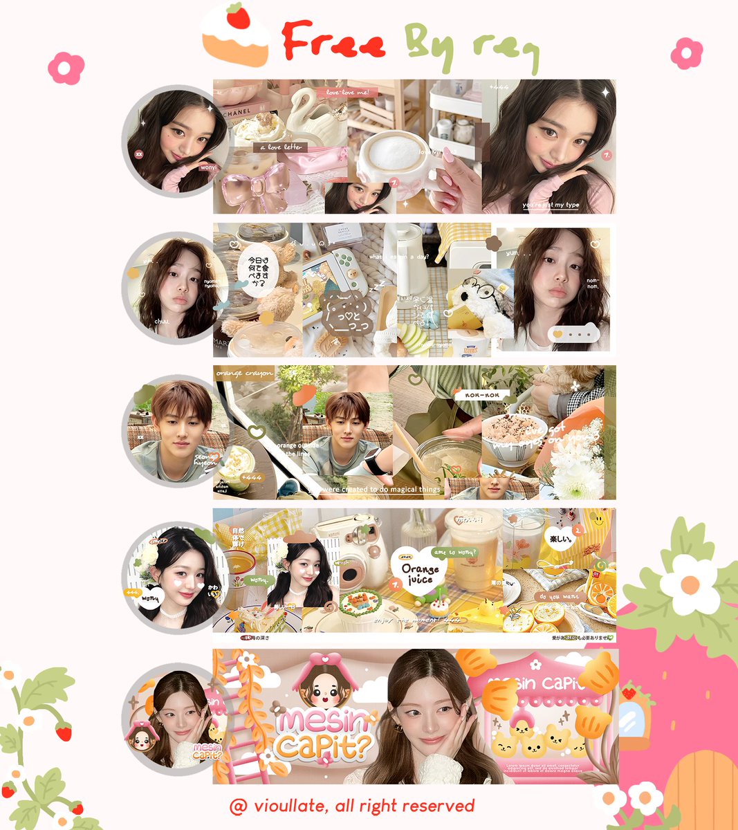 vioullate's tweet image. Help rt? Thankies :3

HeLLo! Today is @piebies's birthday yeyy 🥳 Kak meels mau berbagi 5 FREE LAYOUT BY REQ yang bisa kalian klaim ✨ 

🎂 : by reply
🥨 : sekarang - 21.00

Yuk ikut ramaikan #31andstillpretty 
Selengkapnya cek di bawah yaa

#zonauang